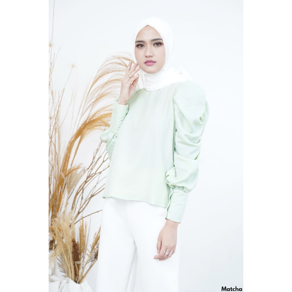 Atasan PUFF BASICLY colour import blouse wanita