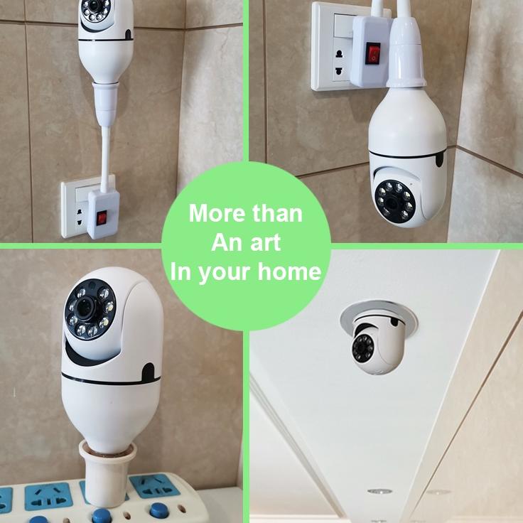Best Rating TB CCTV Camera Bohlam e27 1080P Smart Security IP Cam 360 Degree 3D Panoramic WiFi Camera Connect to Cellphone 1080