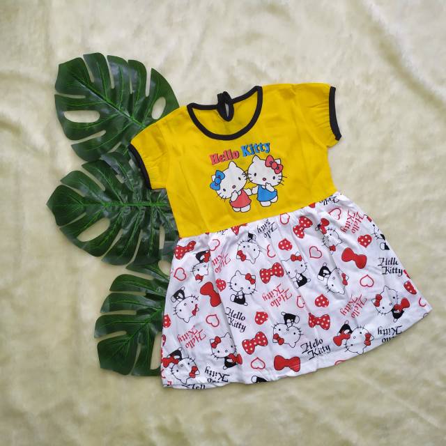 Daster Anak  uk 1-2tahun / Daster Anak Karakter / Dress Anak Perempuan Bahan Kaos Baju Harian Anak