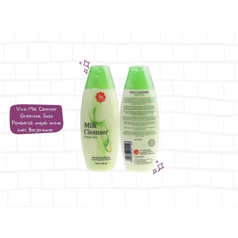 Viva Milk Cleanser Face Tonic Pembersih Wajah Perawatan Kulit