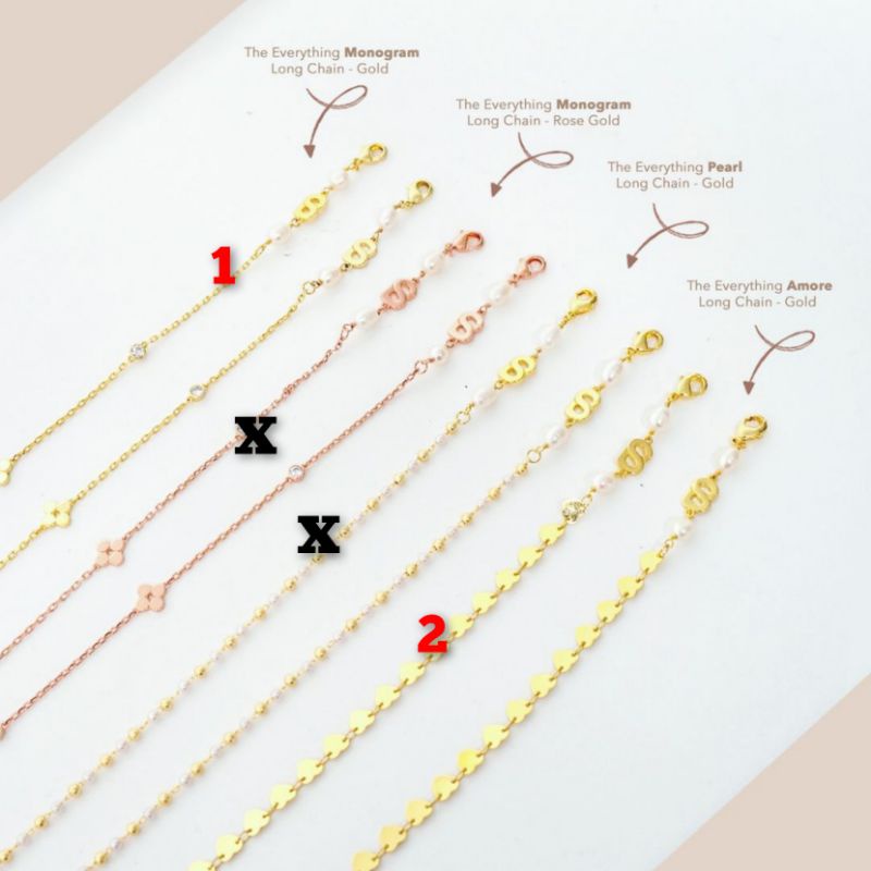 Buttonscarves The Everything Monogram Long Chain Gold The Everything Amore Long Chain Original