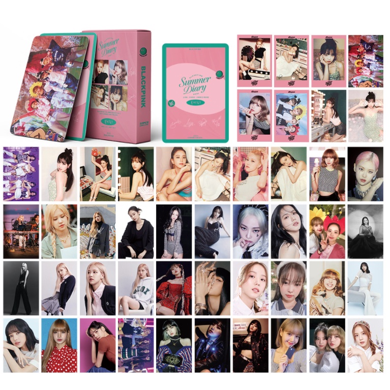 54pcs / Kotak Kartu Foto Lomo BTS BLACKPINK NCT 127 Stray Kids