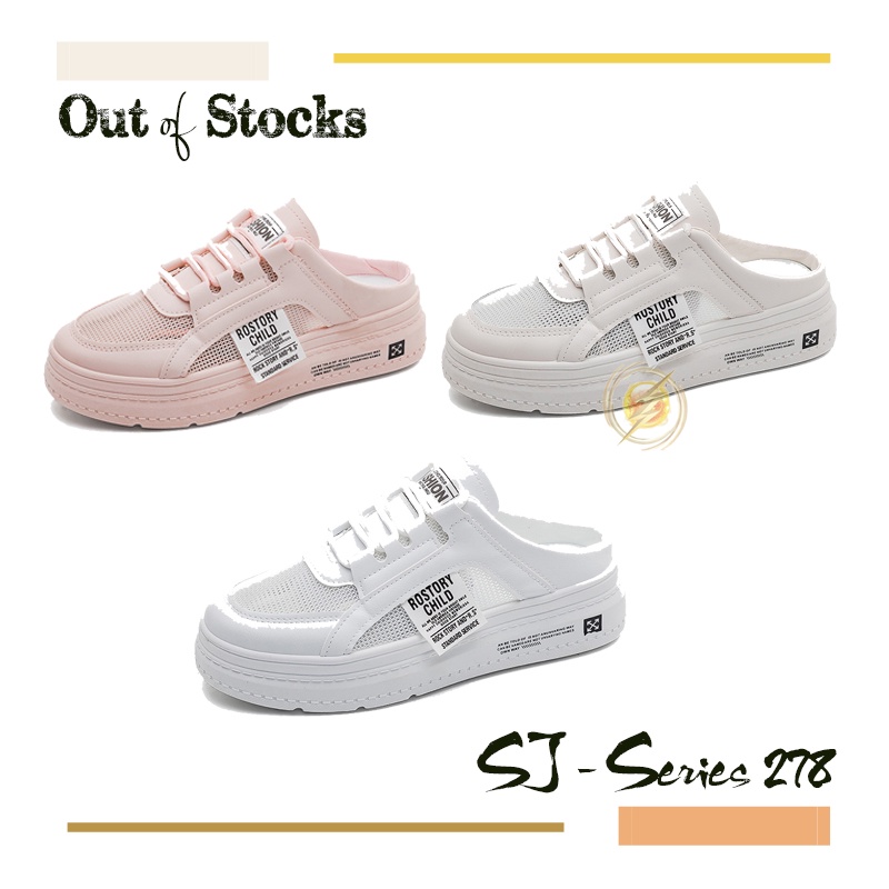 [NOOS] Sepatu Sneakers Wanita / Slip On Sneakers Wanita Tali Trendy Casual Hangout Cantik Cute - 278