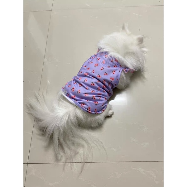 Ruffle Floral Top for Dog Cat Pet Baju Anjing Kucing Lucu