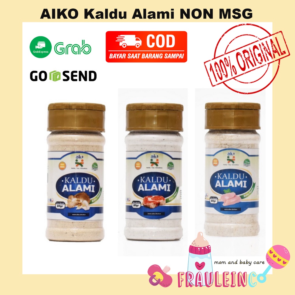 *FRAULEINCO* Kaldu Mpasi Alami Aiko rasa ayam, Sapi dan Jamur tiram No MSG 70gr / Kaldu alami tanpa msg EXP 2023