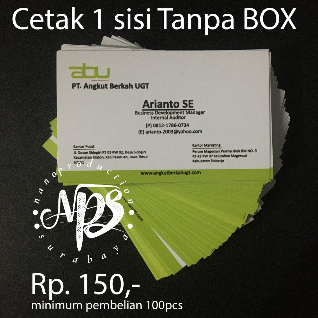 Cetak Kartu Nama/ Tanda Pengenal/ Kartu Nama Custom/ Kartu Nama Olshop