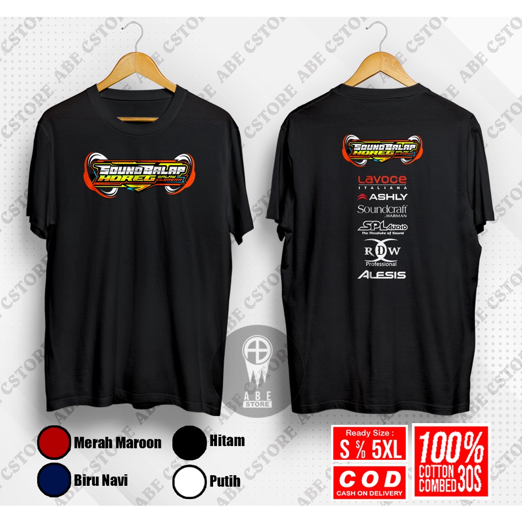 Kaos Audio Sound Balap Sound System Katun Combed 30S - Kaos Hobi Sound System Indonesia