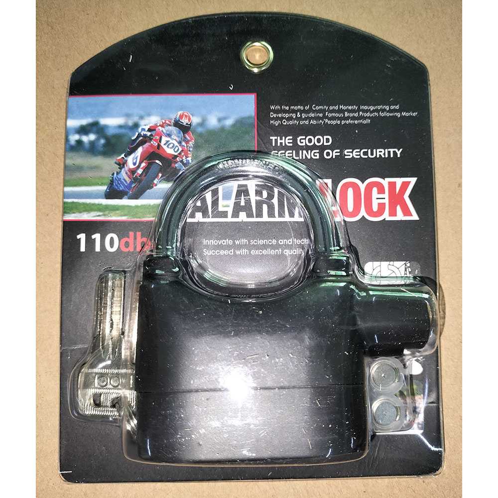 Kinbar Gembok Sepeda Motor Padlock Alarm Corrosion Resistant - 110