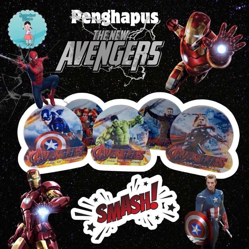 Penghapus/Penghapus fancy/Penghapus karakter/ Penghapus Avengers/Penghapus Superhero/Alat Tulis Karakter