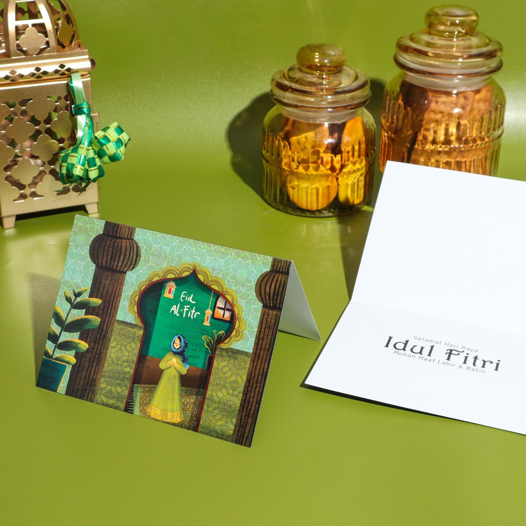 

KARTU UCAPAN LEBARAN LIPAT 2 DAN BONUS AMPLOP PUTIH GREETING CARD IDUL FITRI PREMIUM - 009