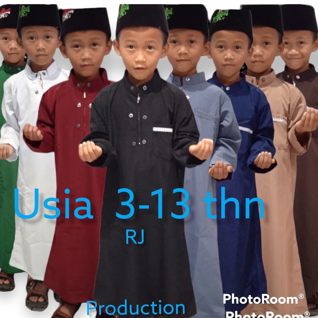 Gamis Pria Jubah Anak Laki-Laki | JUBAH ANAK LAKI-LAKI LENGAN PANJANG Polos | Jubah Pakistan | Jubah