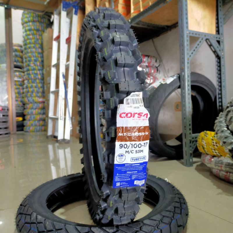 ban motor Corsa MT cross 90/100-17 dan 70/100-19 tube type