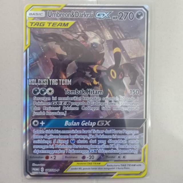 Kartu pokemon indonesia Umbreon and Dakrai tag team
