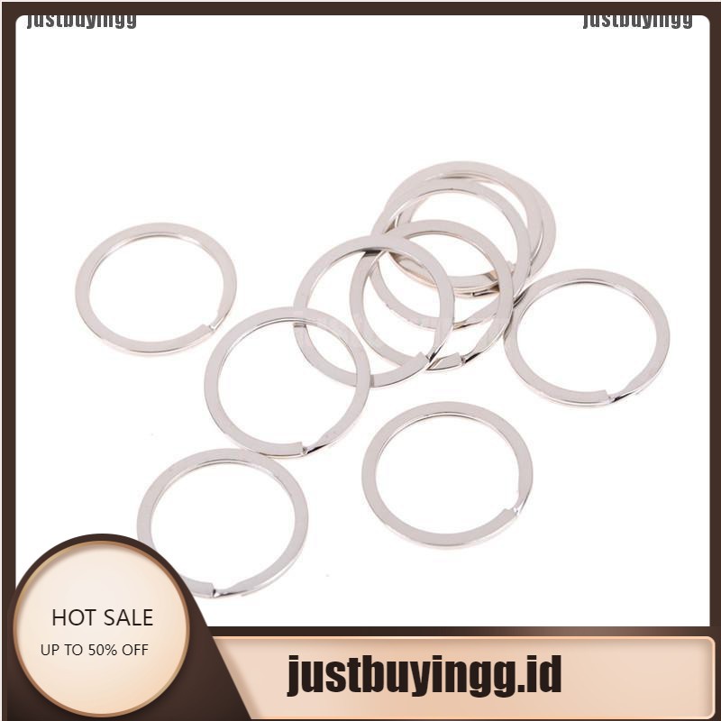 JB✪ 10pcs Metal Key Holder Split Rings Keyring Keychain Keyfob Accessories 1.5*25mm