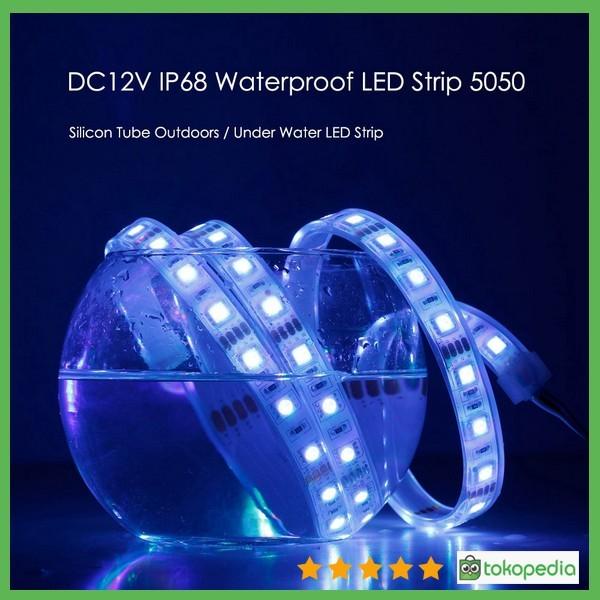 Metal  | Tb 12V Ip68 Waterproof 5050 Lampu Strip Led 60Ledm Selang Untuk Kolam