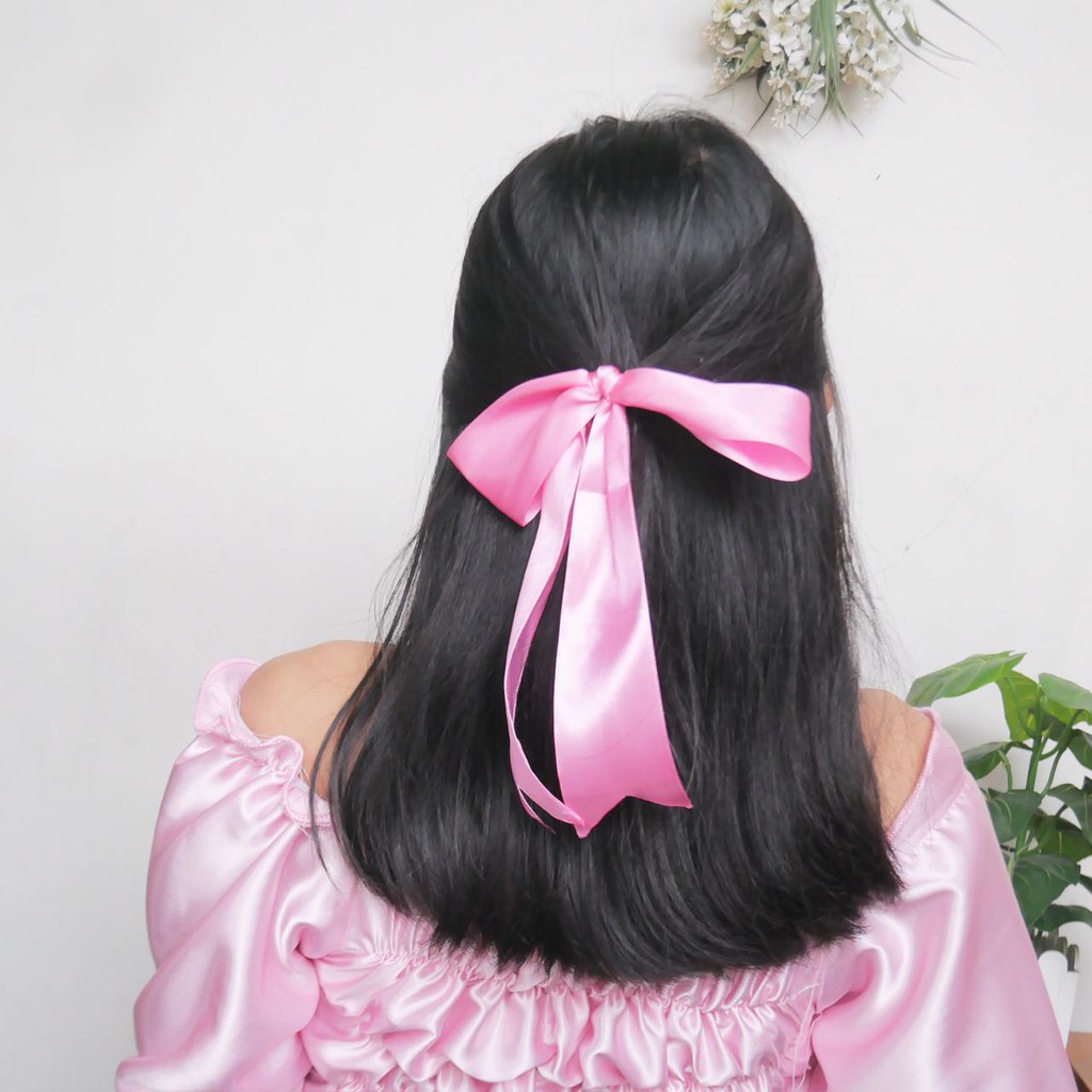 SV Jepit Rambut Pita Sedang Korea / Aksesoris Jepitan Hair Clip / Jepitan Pita / Jepit Rambut Wanita