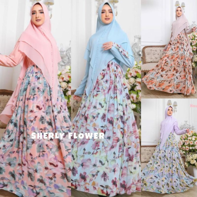 Sherly Flowers By Hawwa Aiwa~ gamis original branded murah