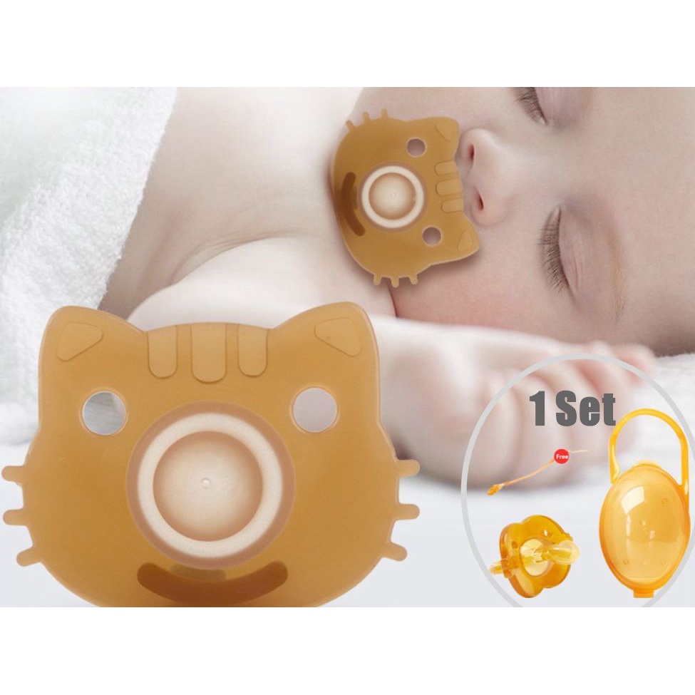 1234OS - Dot bayi / Putting Bayi/ Empeng Bayi BPA FREE Dengan Rantai Dan Kotak.