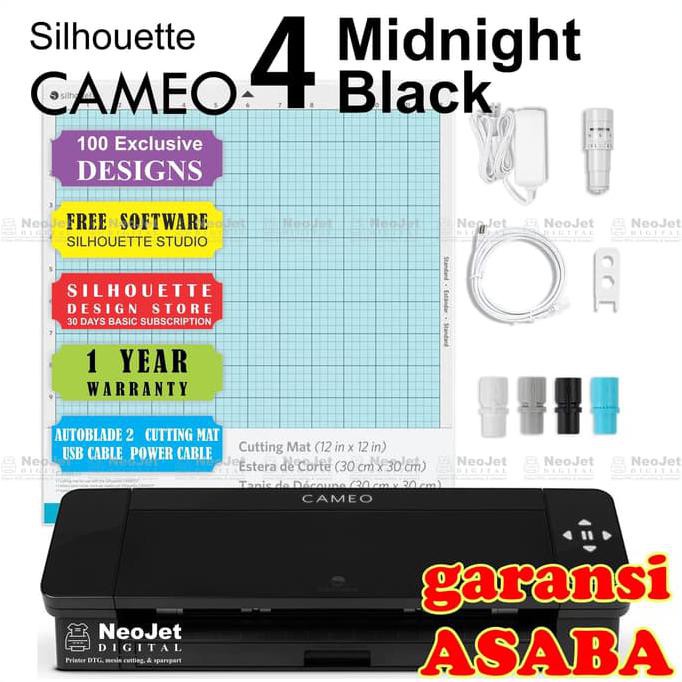 Best Seller] Mesin Cutting Sticker Cameo 4 Hitam Midnight Black Alat Potong Stiker