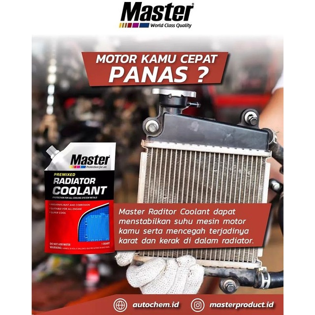 Master Premixed Cairan Radiator Coolant Galon 1 Gal Mobil Motor