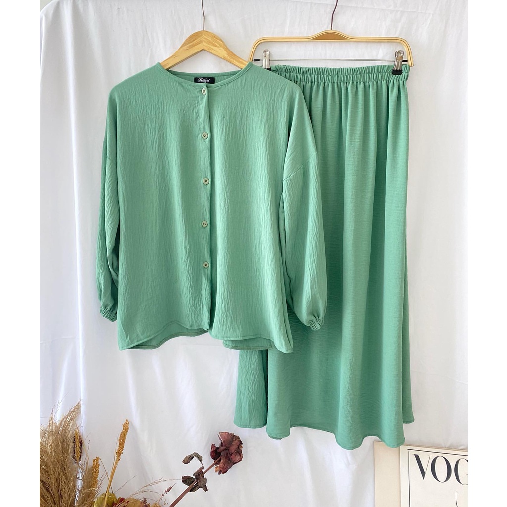 ZOYYA ONESET - KOREAN STYLE - PAKAIAN WANITA - ROK + ATASAN - SETELAN WANITA