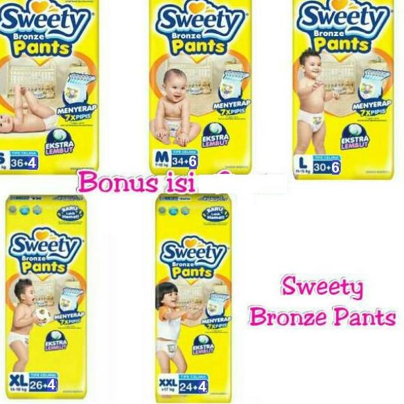 Sweety Bronze Pants S36 / M34 / L30 / XL26 / XXL24 / pempers sweety / popok sweety bronze