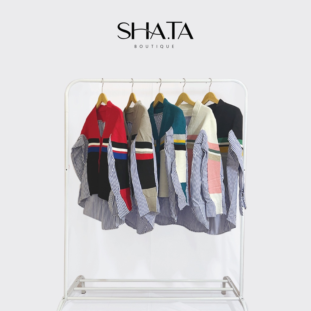 Kemeja Nagita All Size Bahan Rajut Dengan catton.