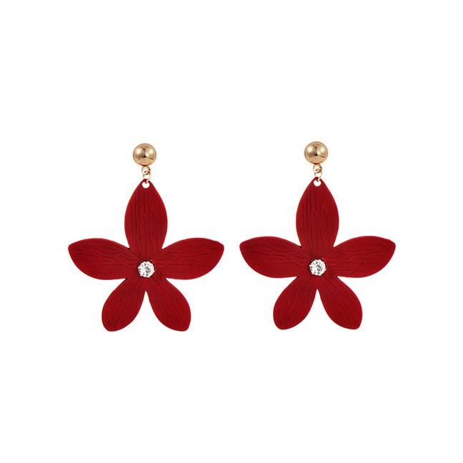 LRC Anting Tusuk Fashion Alloy Flower Earrings D63499