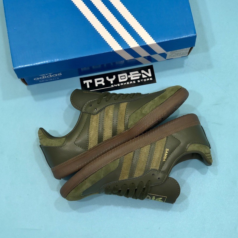 Sepatu Adidas Samba OG Dark Green