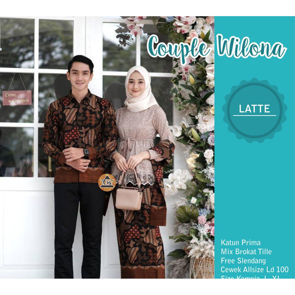 BATIK COUPLE / BAJU BATIK COUPLE / BATIK SET / BATIK LENGAN PANJANG / BATIK COUPLE ROK LILIT / ROK LILIT BATIK COUPLE-Late 1