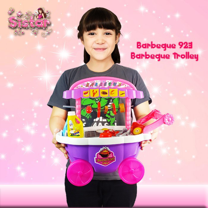 MURAH BBQ 923 SRG 928 Trolly Troly Troli Troley Trolley Dorong Mainan Anak Perempuan Besar Jumbo SISTAR