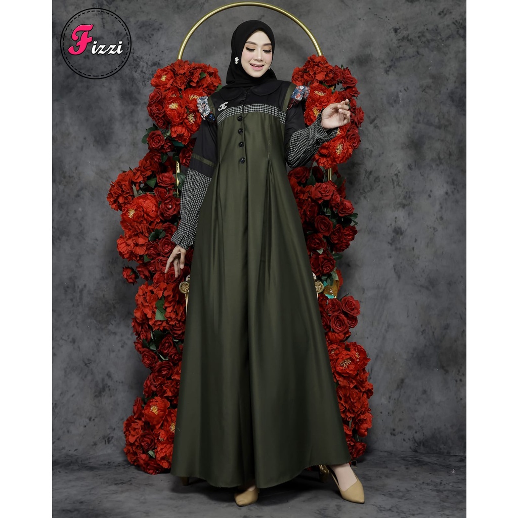 M7 Gamis Fizzi Toyobo terbaru dan kekinian bisa COD Gamis toyobo kriwil motif kotak
