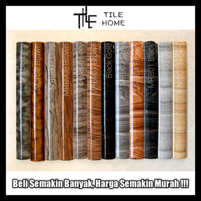 List Keramik Kuku Macan Motif Urat Kayu Polos  20cm Import