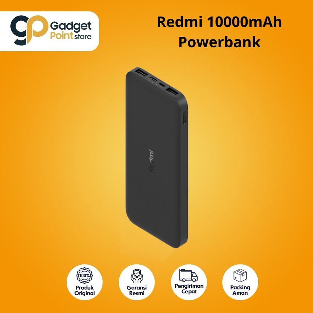 Xiaomi Power Bank | Redmi 10000 mAh Powerbank - Original Garansi Resmi 1 tahun