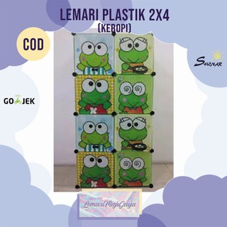 LEMARI PLASTIK PORTABLE / LEMARI BAJU ANAK 4 SUSUN