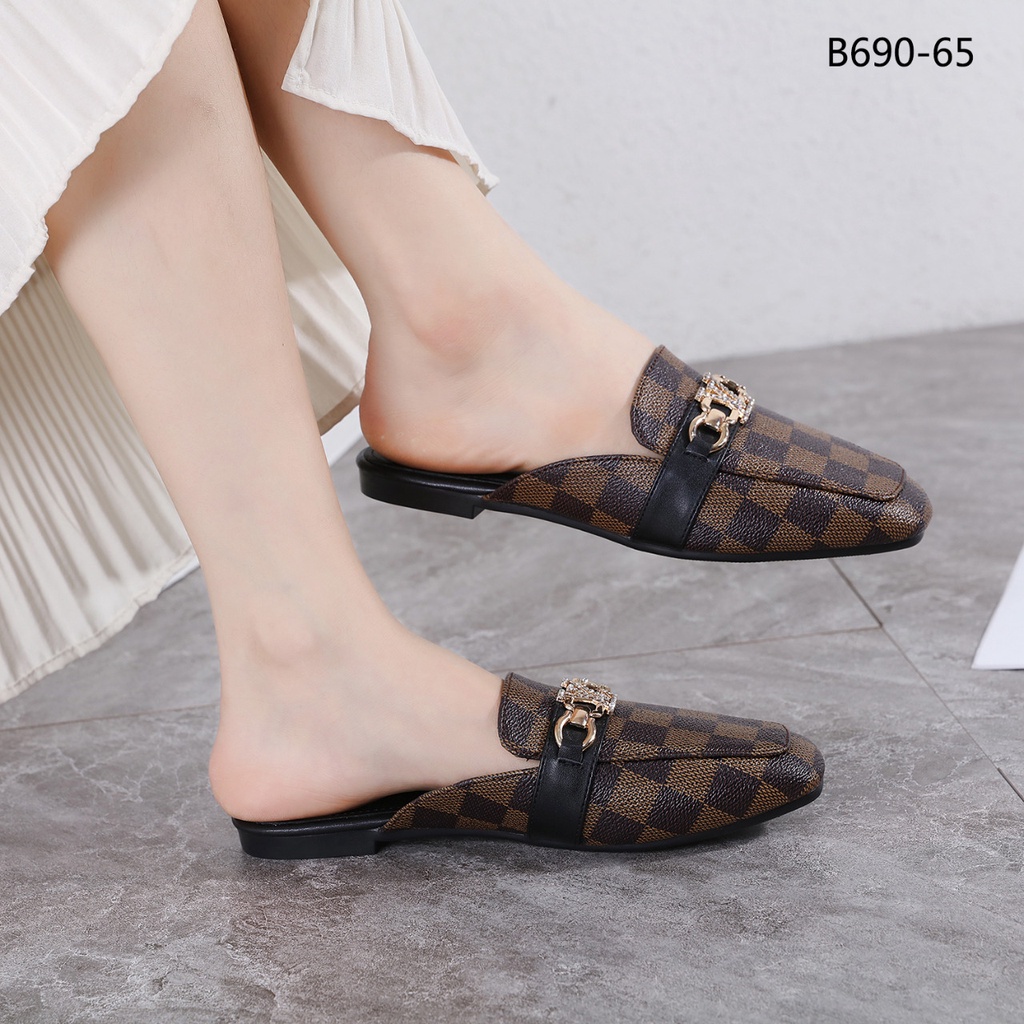 Logo Loafer Mule #B690-65