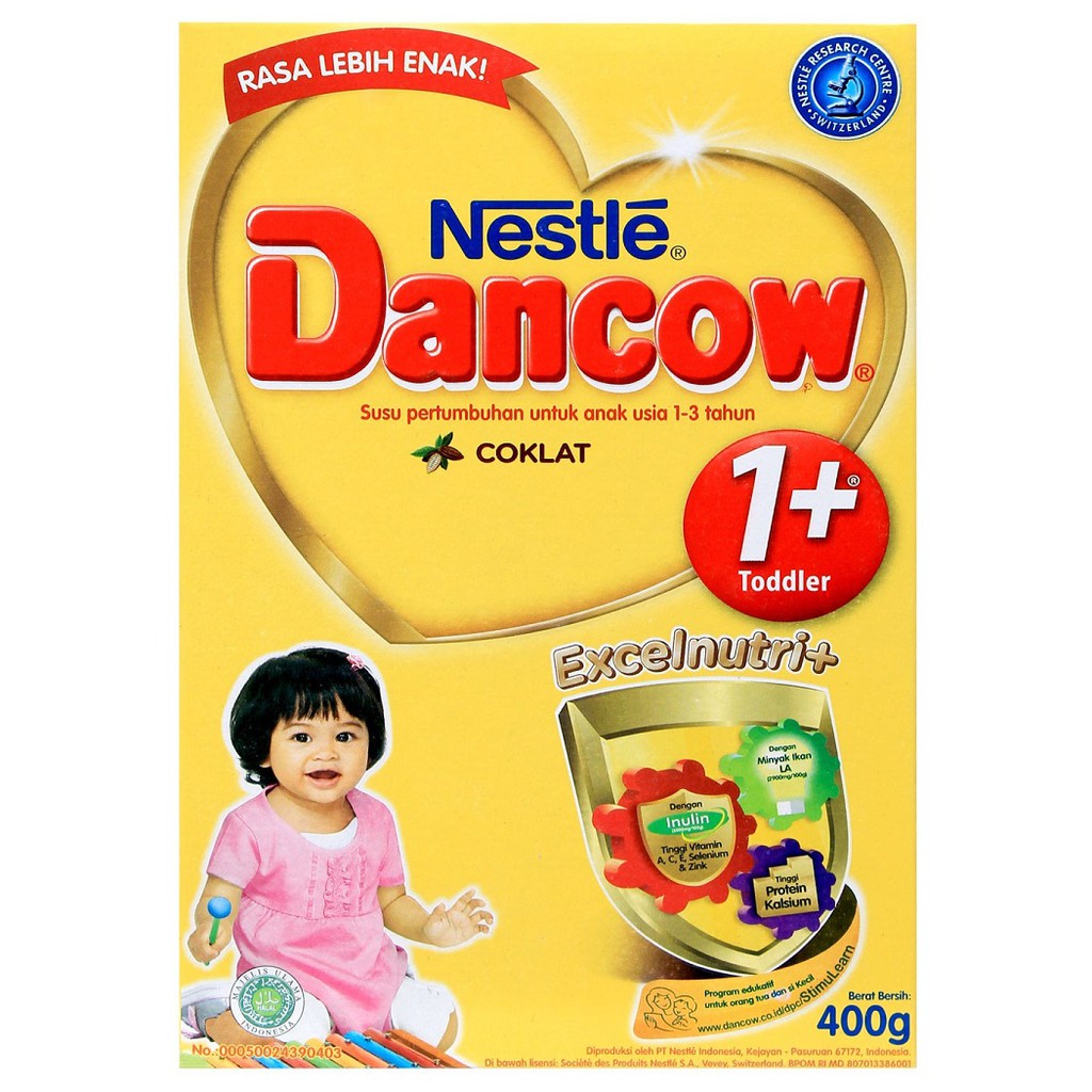 Dancow 1+ Excelnutri+ 350gr Coklat / Vanilla / Madu