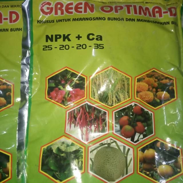 Pupuk Daun Bunga dan Buah Green optima D plus calsium serta unsur mikro