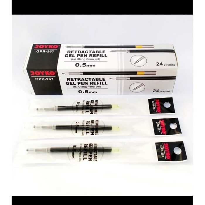 

Promo Refill Gel Pen Retractable Joyko Gpr-267 isi 24 pcs