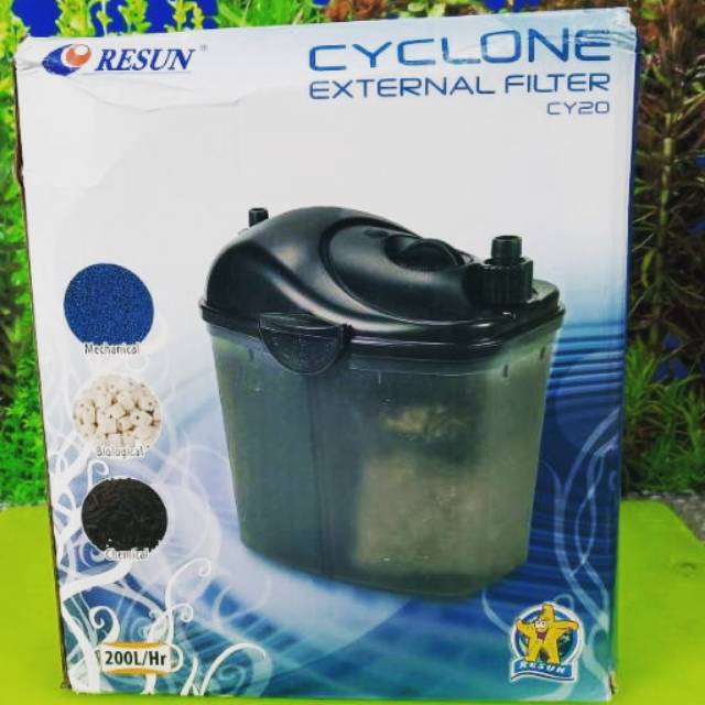 RESUN CY 20 CYCLONE EXTERNAL FILTER CANISTER AQUARIUM AQUASCAPE LENGKAP