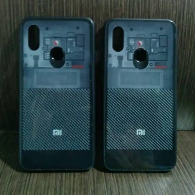 BACK CASE TEMPERED GLASS MOTIF MESIN MI8 CASE MACHINE MI8