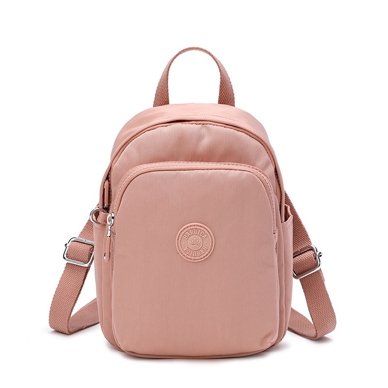HARUICA BAG 80103 - 2in1 Ransel & Tas Selempang Wanita-Dustypink