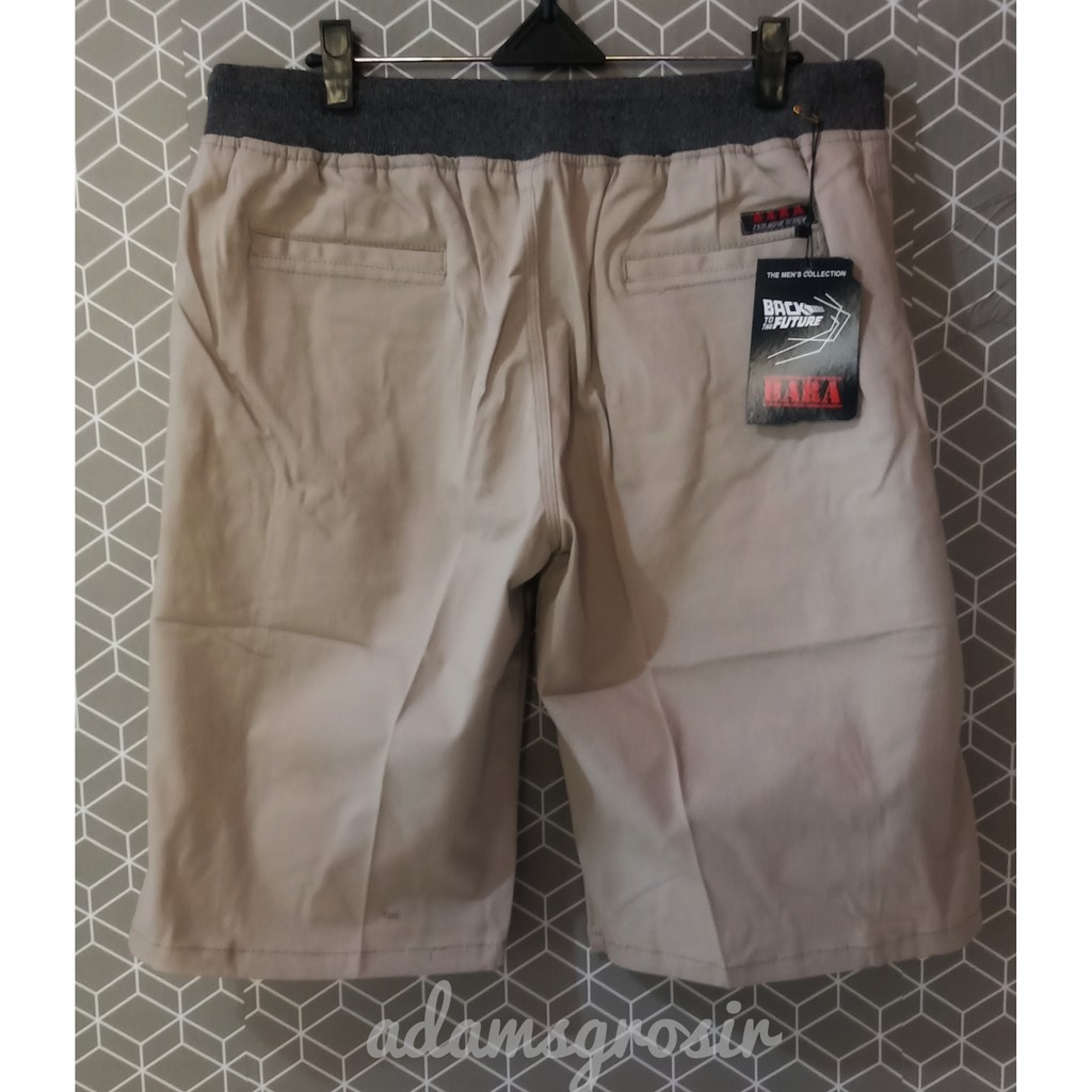 Celana chinos pendek dewasa bahan twiil combed UK 27-32