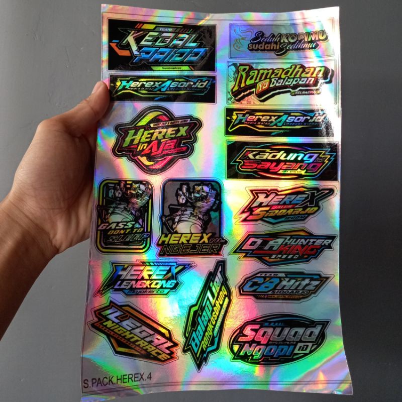 Jual Stiker Hologram Stiker Herex Stiker Tangku Cb Gl Shopee Indonesia