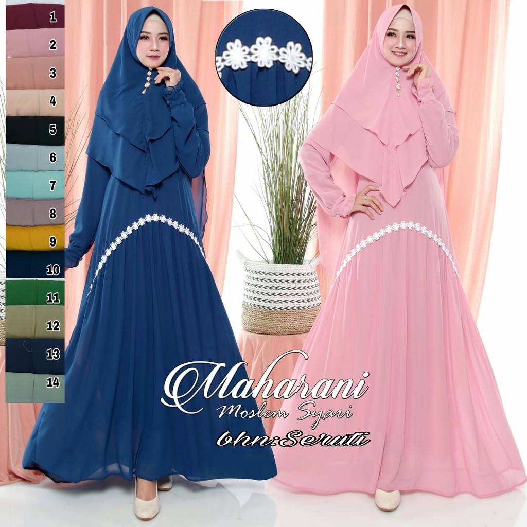 Gamis Syari Set Terbaru Original Maharani