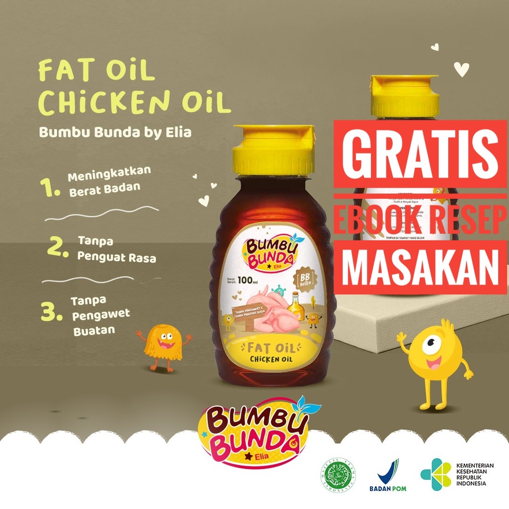 Bumbu Bunda Elia Chicken Fat Oil / Minyak MPASI / BB Booster MPASI / Lemak MPASI / Lemak Bayi / Penambah Berat Badan