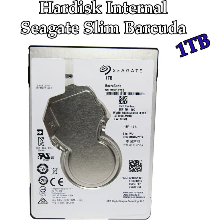 Hardisk Internal Laptop 1GB Seagate Slim Baracuda USB 3.0