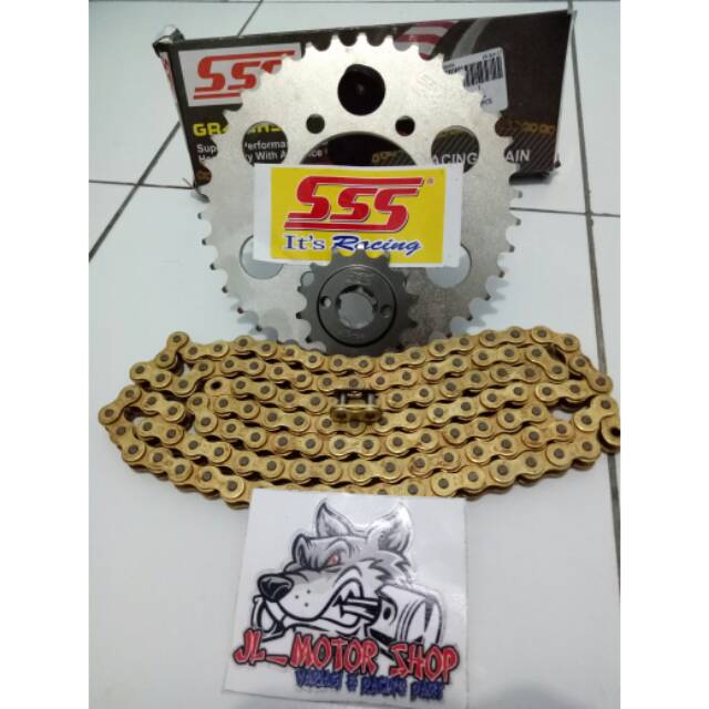 Gear set Gir set SSS 415 428 HSBT Satria Fu Facelift 2013 Akhir 2014 2015 2016 2017 2018 2019 2020 2