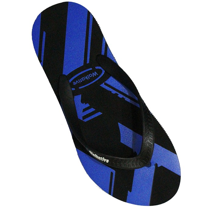 Sandal Jepit Pria Walkative Cross Line Biru