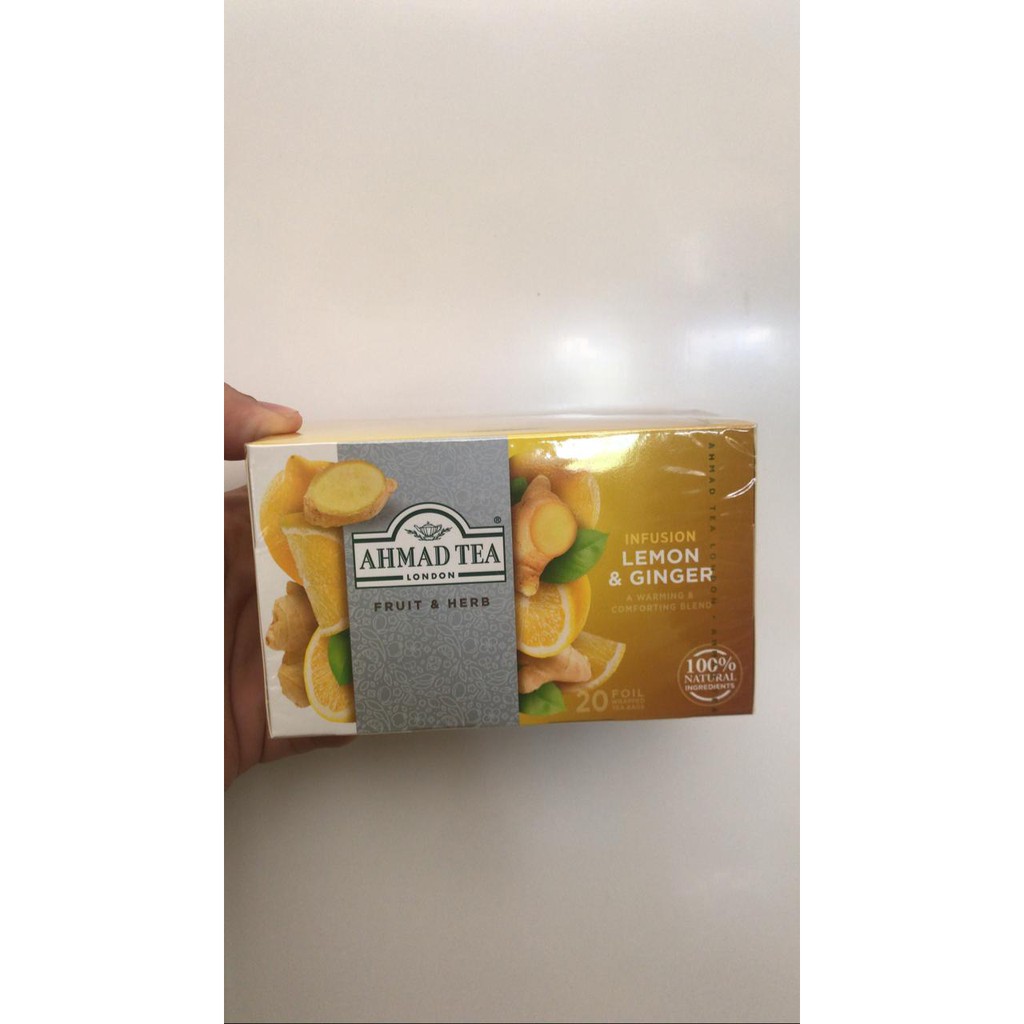 

AHMAD TEA LEMON GINGER INFUSION 40G TEH JAHE LEMON 20 sachet TERMURAH